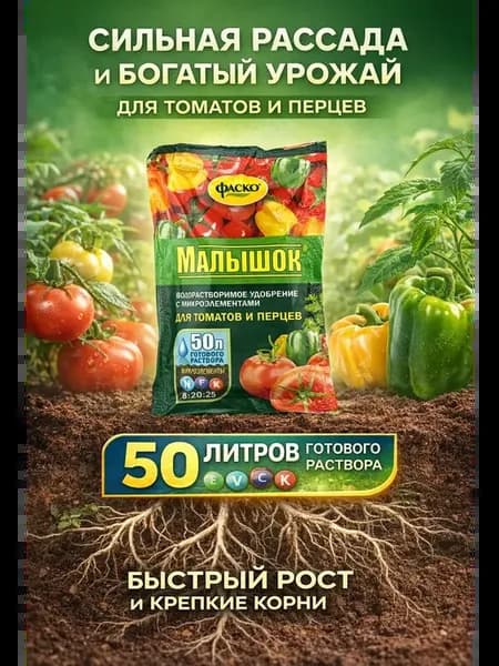 Удобрение водорастворимое с микроэлементами 50 л раствора