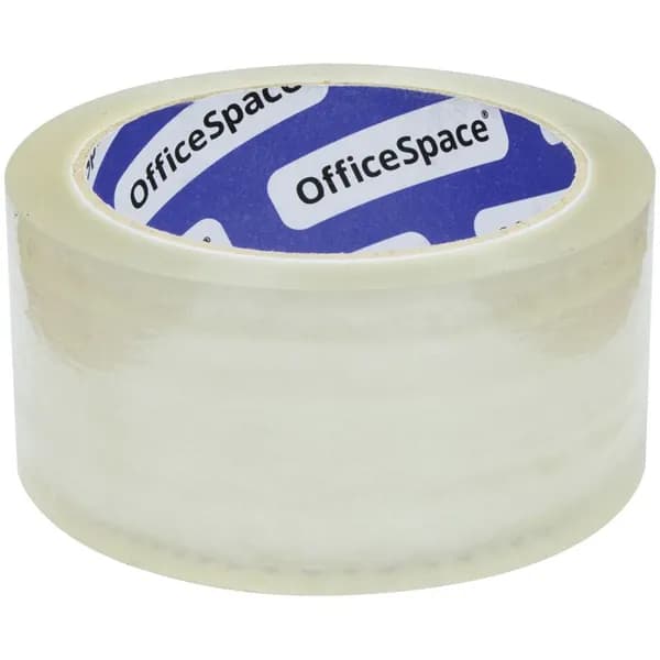 Клейкая лента упаковочная, прозрачная 48мм*40м, 38мкм, ШК OfficeSpace (КЛ_4217)