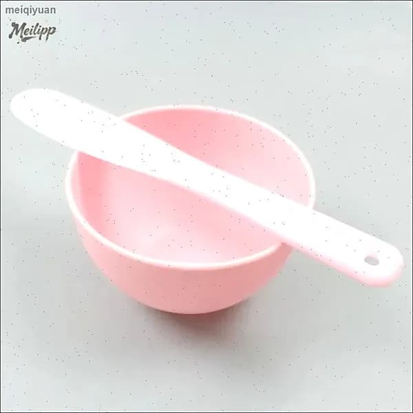 Силиконовая чаша и пластиковый шпатель для альгинатных масок