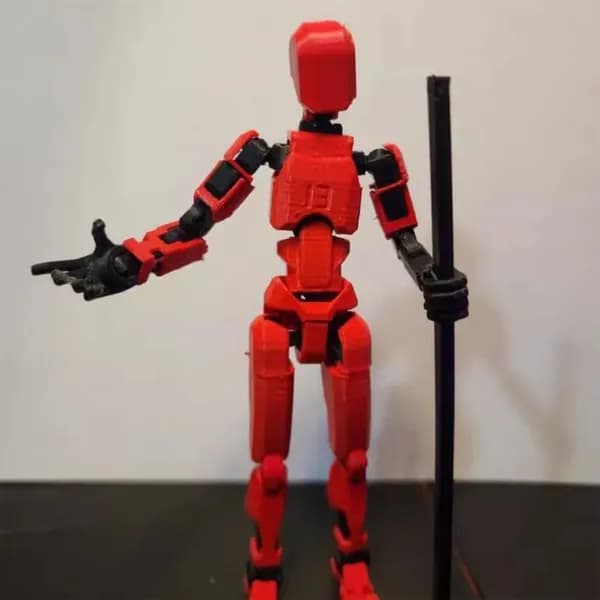 Фигурка Titan 13 Air Bound, многосуставная, подвижная, 3D печать, шарнирный робот Lucky 13, красный, 1 шт.