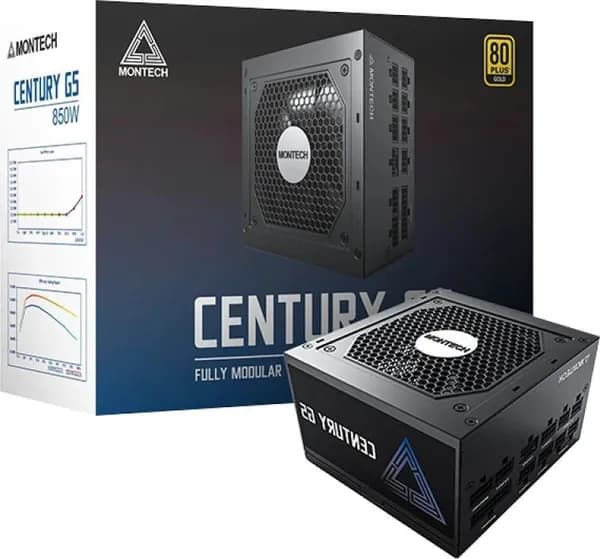 Серверный блок питания Montech ATX 850W CENTURY GOLD G5 80+ gold (20+4pin) APFC 120mm fan 10xSATA Cab Manag RTL (CENTURY GOLD G5 850)