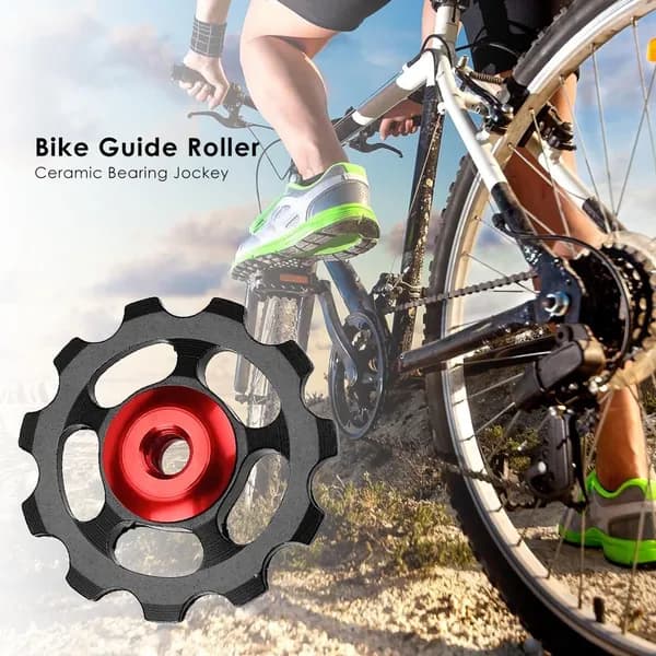 Кассетный переключатель Shimano, направляющее колесо 11T из алюминия с керамическими подшипниками, чёрное