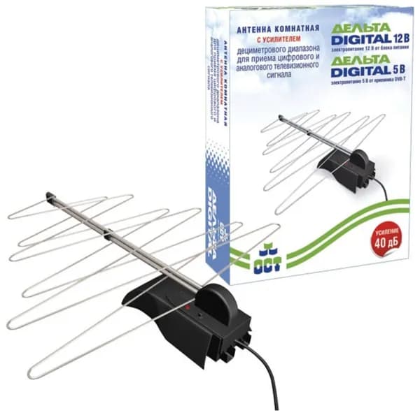 Антенна комнатная Дельта К131А.03 Digital (DVB-T2,активная,с блоком питания, 12 V)
