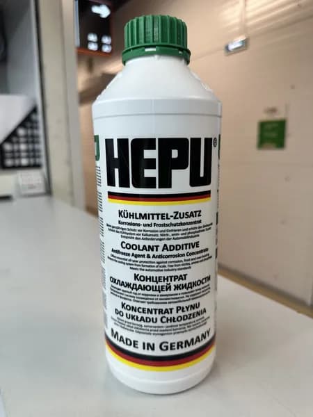 Антифриз концентрат G11 зеленый 1.5л HEPU P999GRN