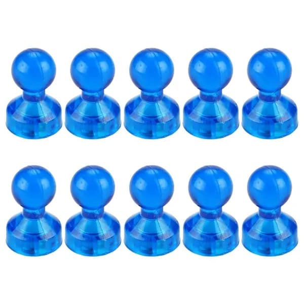 1 упаковка из 10 цветных прозрачных сильных магнитных кнопок magnetic-blue