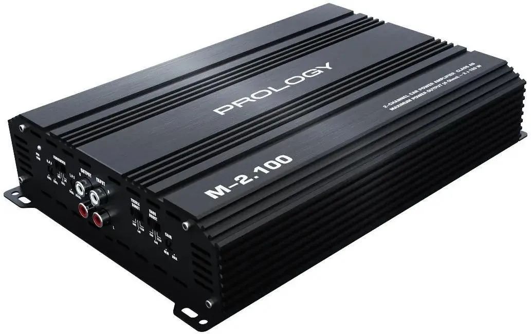 Усилитель автомобильный 2 канальный Prology M-2.100, 10Гц-20КГц, черный (PRM2100)