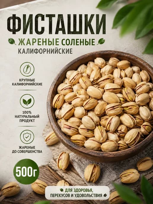 Фисташки жареные соленые 500гр Премиум качества