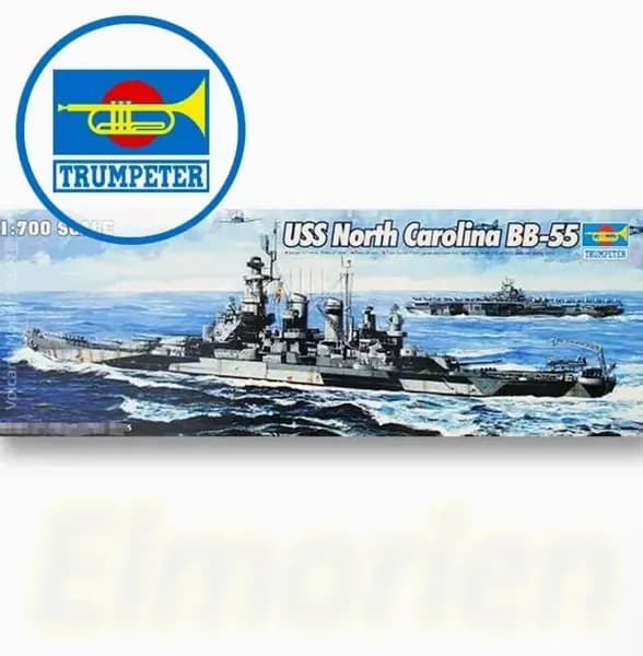 05734 1/700 Американский North Carolina BB-55 Модель военного корабля