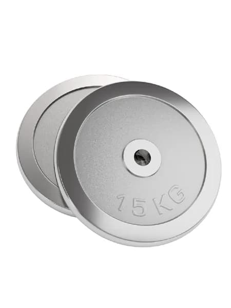 Диск хромированный для штанги и гантелей UNIX Fit 15 кг, d - 25 мм, блины для штанги, диск для грифа 1шт.