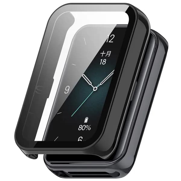 Чехол-плёнка для Honor Band 9 из поликарбоната и закалённого стекла