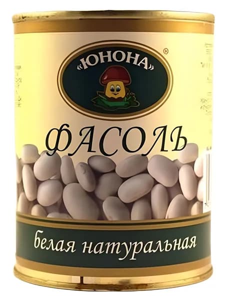 Фасоль белая натуральная ЮНОНА 360 гр