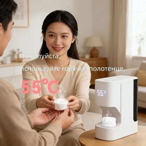 Электрический подогреватель влажных салфеток, белый корпус, 35-60 , для детских нужд