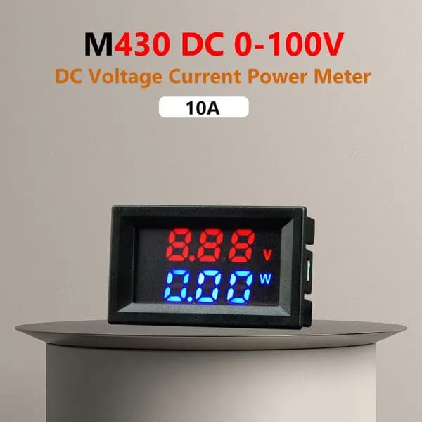 Цифровой вольтамперметр M430 с двойным LED-дисплеем, диапазон 0 100 В / 10 А
