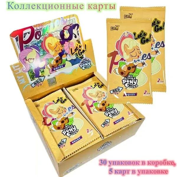 Коллекционные карточки My Little Pony, My Little Pony, 1 коробка из 30 упаковок (150 карточек)