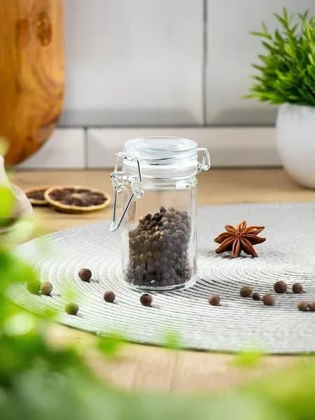 Банка для круп, для хранения сыпучих продуктов 0.08 л