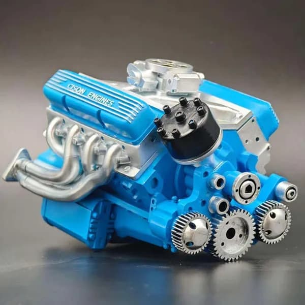 Детальный конструктор масштаба 1/6 с премиум двигателем OHV V8 бензинового типа, длина модели 44 см