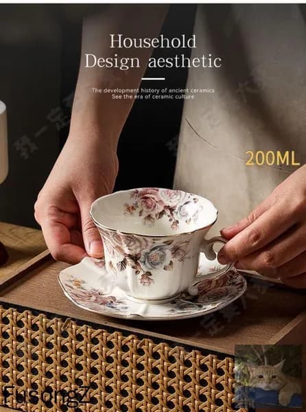 Чайная пара "Розы старой Англии", Фарфор, Royal Albert, Великобритания, вторая половина 20 века..-