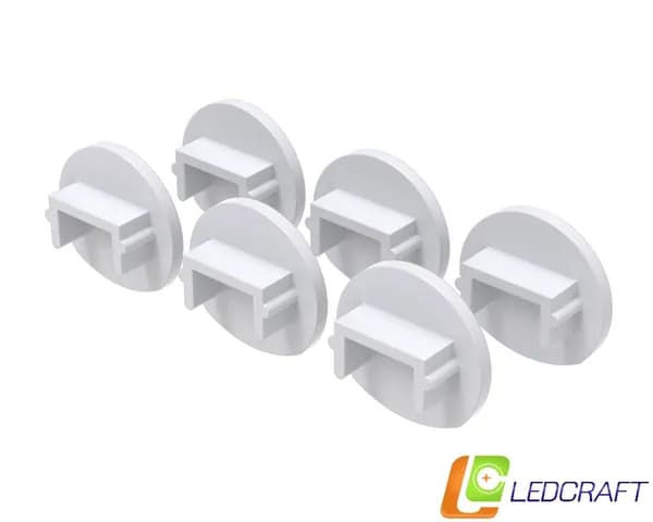 Заглушки 6 шт для профиля LC-LKD17M16 пластиковые серые