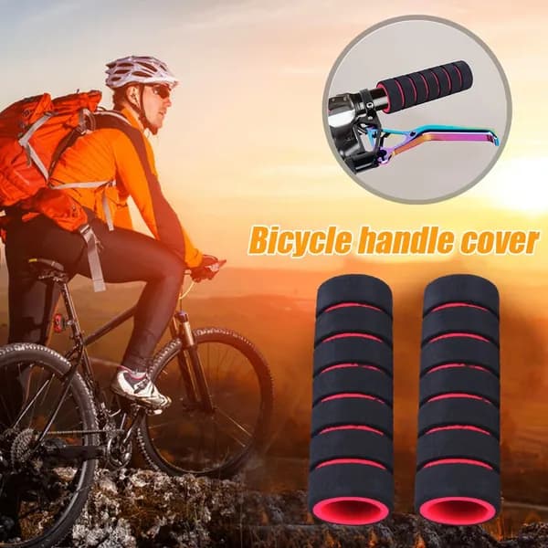 Велосипедные ручки из пеноматериала с эффектом амортизации для горного велосипеда красного цвета
