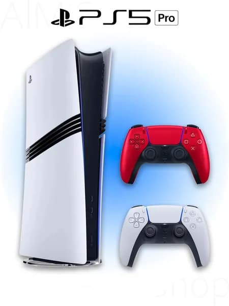 Игровая приставка Sony PlayStation 5 PRO + 2 геймпад (красный, Volcanic Red)