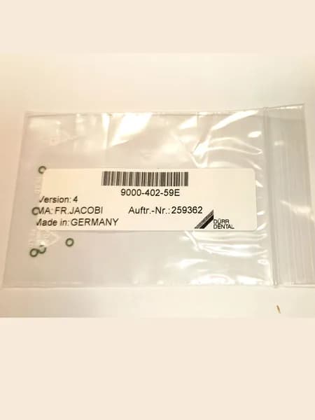 Кольцо уплотнительное 2,0*0,5 зеленое (5 шт), Vector Paro. Durr Dental, Германия, 9000-402-59E