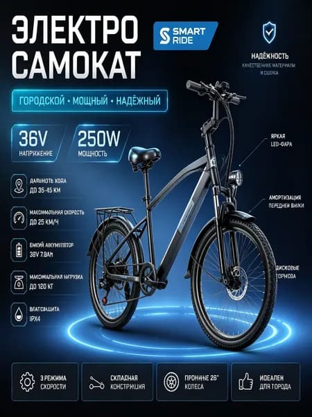 Электровелосипед, 250 Вт