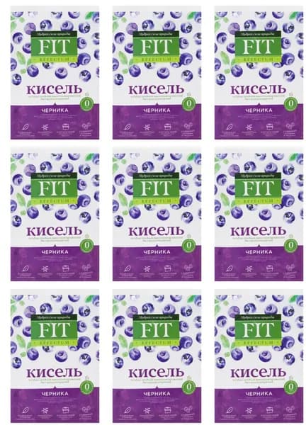 FitEffectum Кисель, черника, 30 г - 9 шт