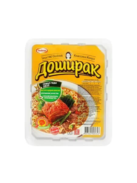 Лапша Быстрого Приготовления Доширак Со Вкусом Кимчи, 90гр