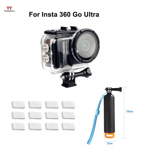 Insta360 GO Ultra Водонепроницаемый чехол для подводной съемки, до 50 м, для экшн-камеры