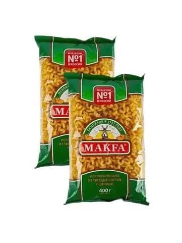 Макароны "Витки" МАКFА,2шт по 400г