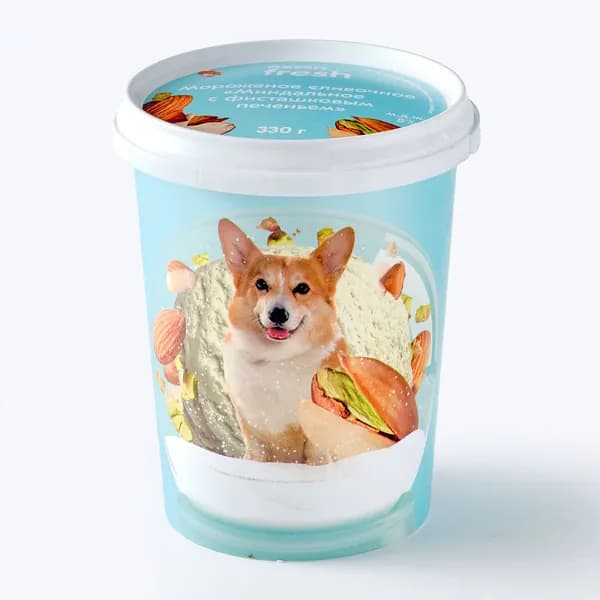 Мороженое Миндальное с фисташковым печеньем Ozon fresh, 330 г
