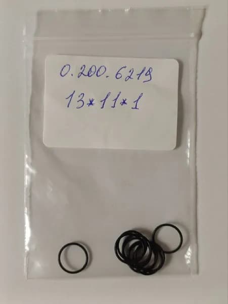 0.200.6219 Кольца уплотнительные 13*11*1 O-RING резиновые, 10шт