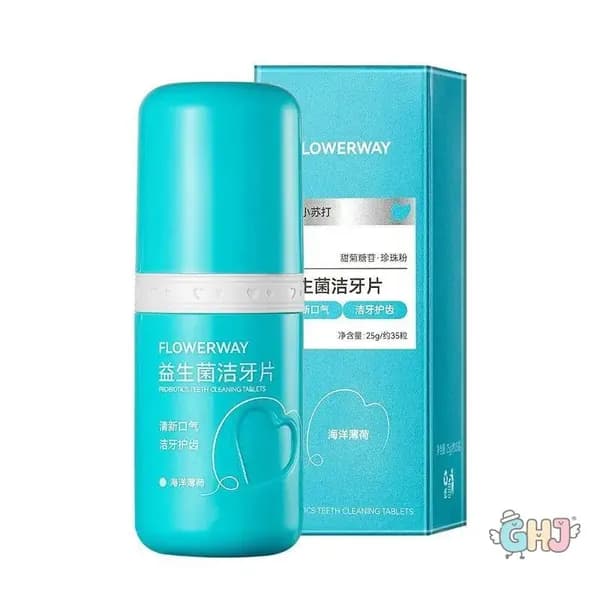 Жевательные таблетки FLOWERWAY с пробиотиками, вкус Морская мята, 25г (35 шт)