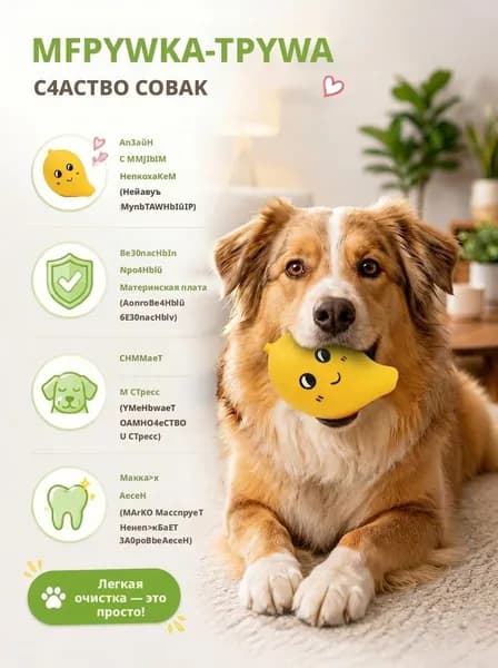 Игрушка для собак из латекса Фрукты с пищалкой