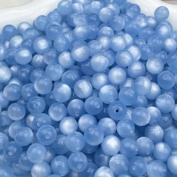 Смоляные бусины кошачий глаз для рукоделия в упаковках по 20, 50 и 100 штук, диаметром 8, 10, 12 и 16 мм, идеально подходят для изготовления браслетов и украшений своими руками