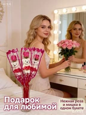 Одиночный цветок мыла "медвежья роза"