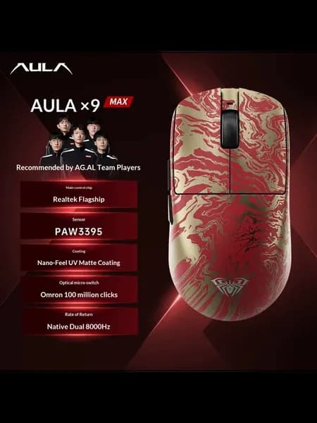 Игровая мышь беспроводная X9 Max Red