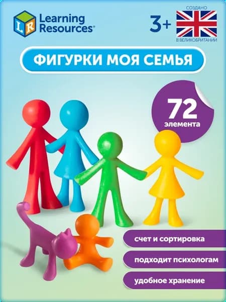 Сортер фигурки "Моя семья" 72 в комплекте разноцветные