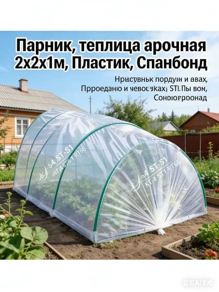 Парник, теплица VDSGDH 2х2, Стеклотекстолит, HPL пластик