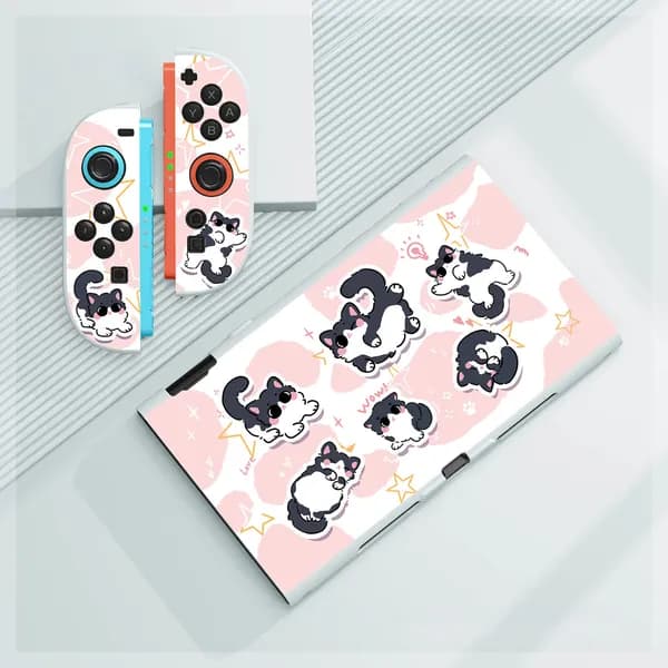 Тематический защитный чехол, Съемная мягкая оболочка для Nintendo Switch 2, Мягкий силиконовый чехол для Switch 2_NS 2_cat розовый