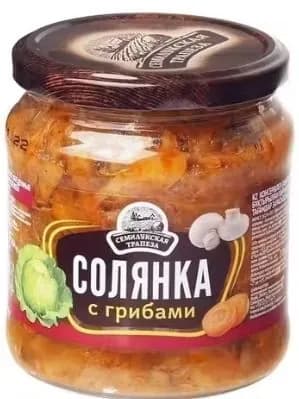 Солянка Семилукская трапеза из свежей капусты с грибами 460 г