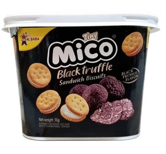 Печенье Tiny Mico Black Truffle Sandwich Biscuits со вкусом черного трюфеля, 36 г