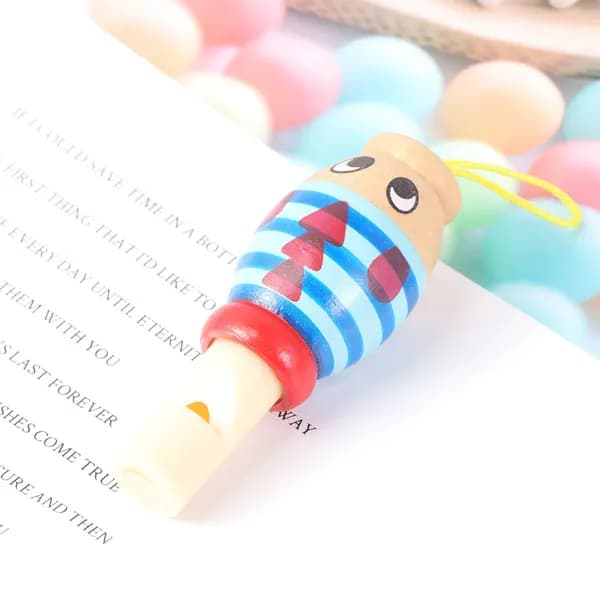Деревянный мини-пикколо с разноцветной раскраской для игры детей