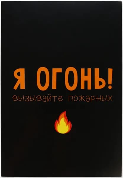 Ежедневник недатированный "Я огонь! Вызывайте пожарных", формат А5, 80 листов, блокнот с планом на день, мягкая тонкая обложка
