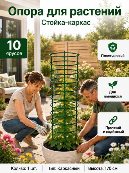 AHZ Подставка для цветов,17 см х 17 см х 170 см