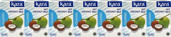 Кокосовое молоко Kara 17% 400 мл, набор: 7 штук