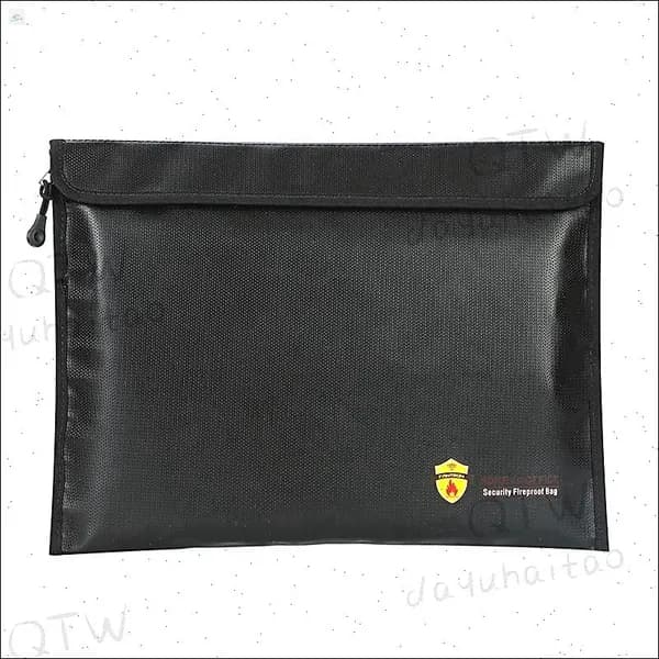 Огнестойкая папка для денег, документов для сейфа, 28x16 см Черная