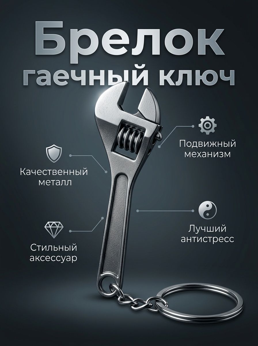 Брелок гаечный ключ