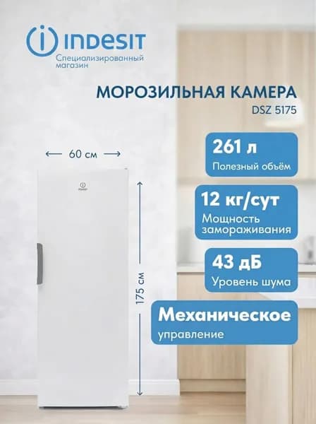 Морозильник Indesit DSZ 5175 A+ 275 л, белый