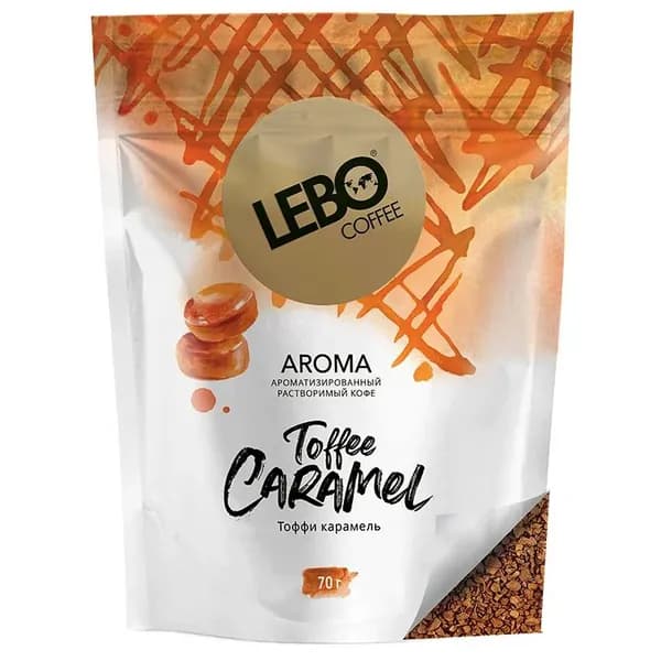 Lebo Кофе растворимый Aroma Toffe Caramel, 70 г